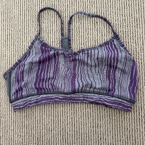Yogasmoga Purple and Gray Strappy Sports Bra